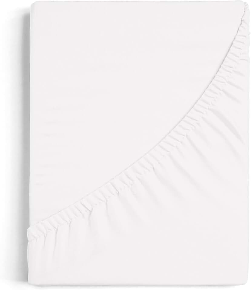 Burrito Blanco Spannbettlaken 180 x 190/200 cm | Bett mit 180 cm (+ Größen erhältlich) | Stoff aus Baumwolle - Polyester 50/50 | Design A7 weiß