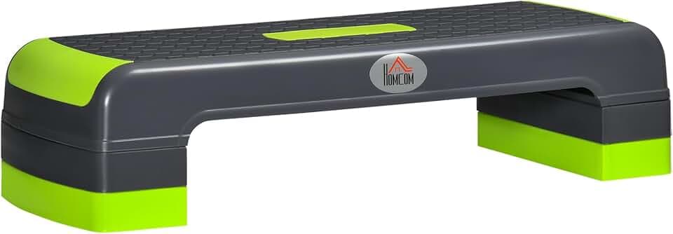 HOMCOM Stepper Aerobic Fitness Höhenverstellbar 3 Stufen rutschfeste Oberfläche Kunststoff 78 x 28 x 20 cm