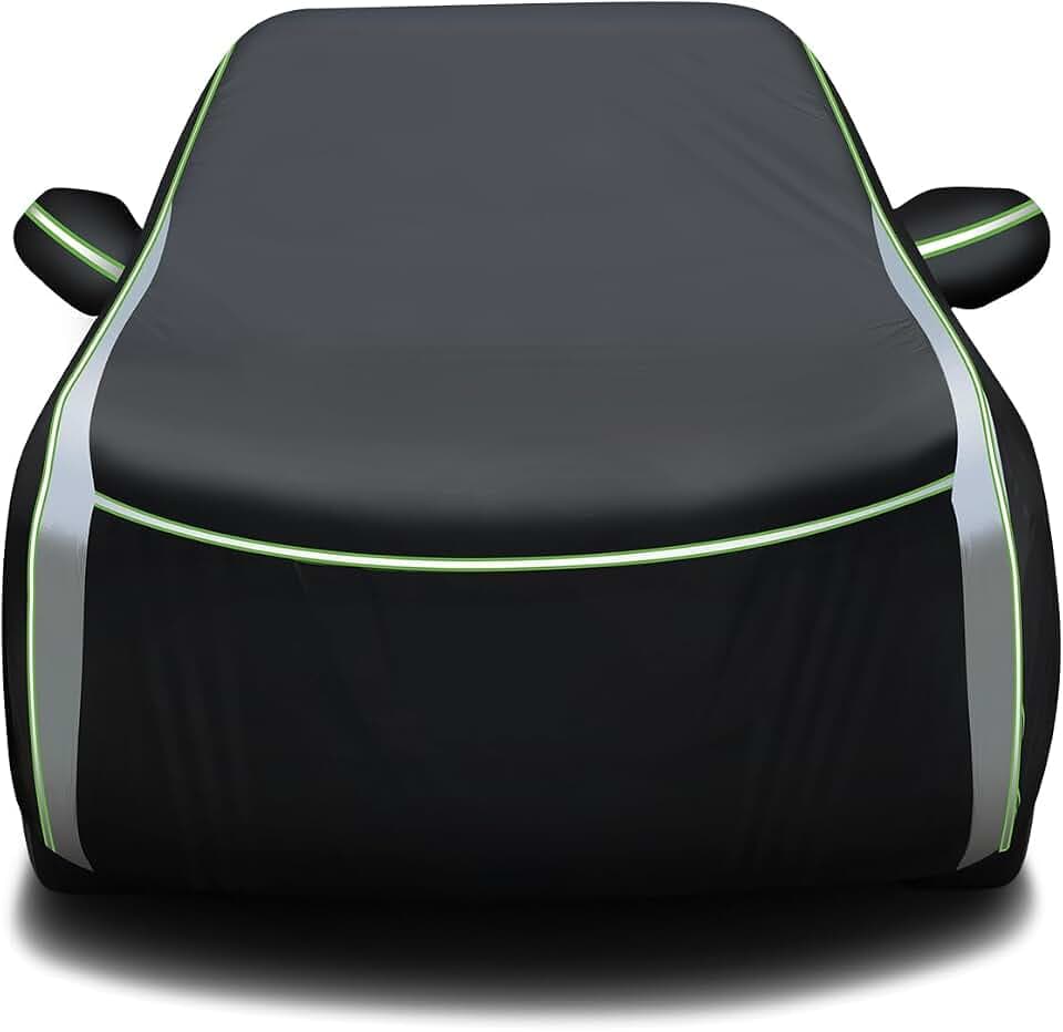 420D Car Cover for Honda CRV 1997-2026, Custom-Made All Weather Car Cover for CR-V Accessories, Zipper & Night Reflective Strips, Sun Rain Snow Protection