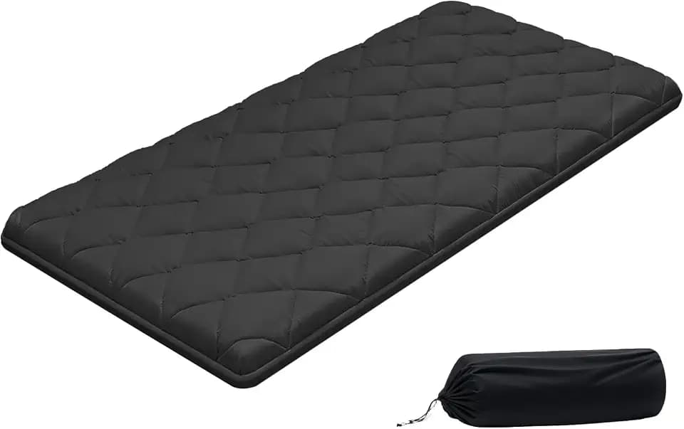 VEVOR Japanische Tatami-Matte, Faltbare Futonmatratze mit Aufbewahrungstasche und Befestigung, 9-lagige Bodenmatte zum Schlafen, Schlafsaal, Meditation, Yoga