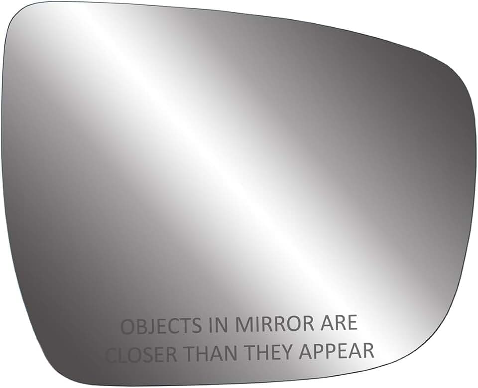 Passenger Side Replacement Mirror Glass for Nissan Rogue Sport Models only, 5 3/8" x 6 1/2" x 7 1/4"