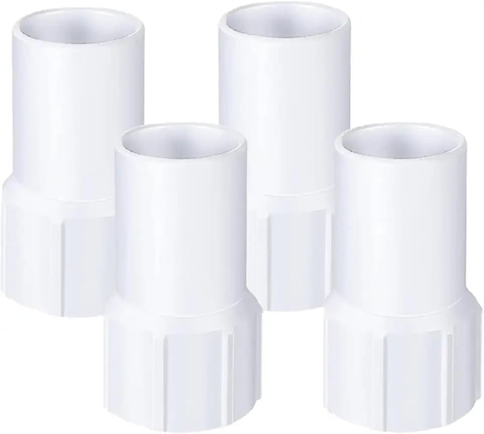 1-1/2" Pool Hose Cuff, Upgraded Swimming Pool Vacuum Hose Cuff, Hose Threaded Replacement Cuff Repair Hose Ends Connect Vacuum Head to the Vacuum Skimmer Inlet (4 Pack)