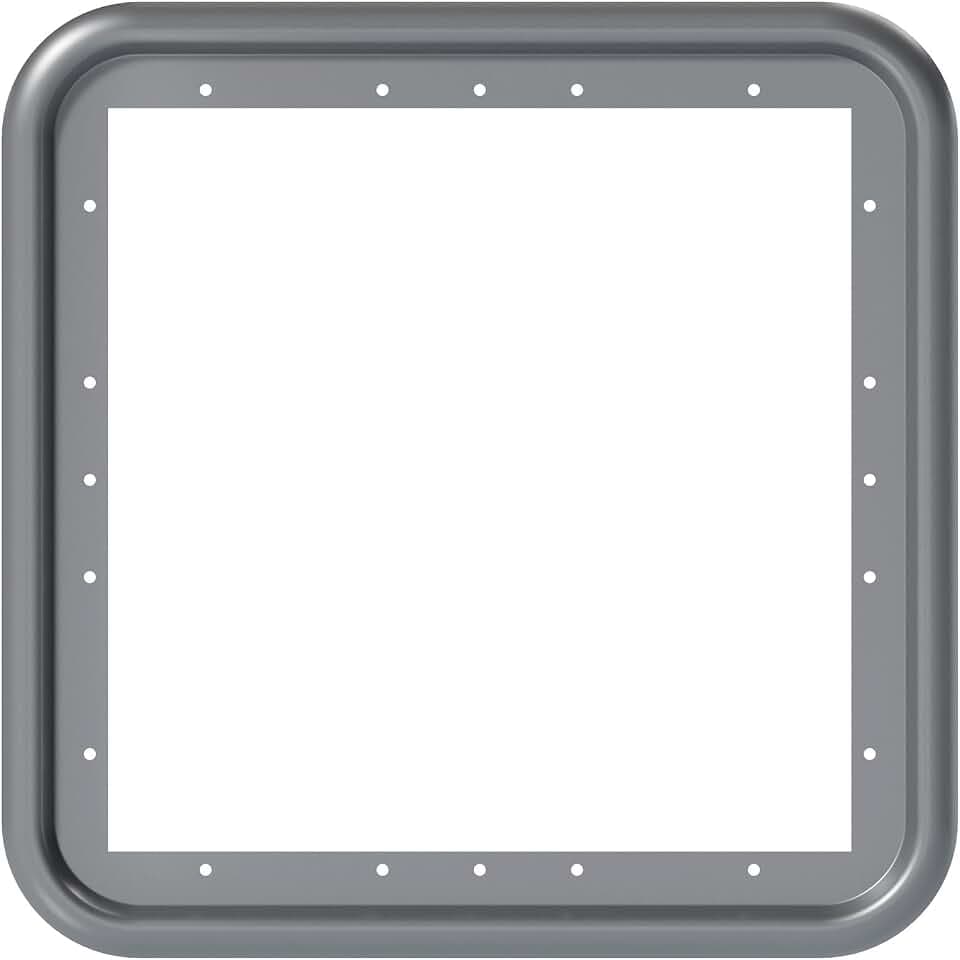 FOGATTI RV Water Heater Door Trim Ring, Gray, For 18" x 18"
