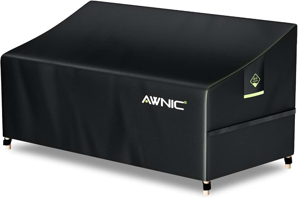 Awnic Gartensofa Abdeckung 2 Sitzer Wasserdicht 420D Oxford 160x85x61/71cm