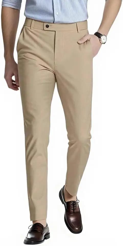 GINGTTO Mens Dress Pants Slim Fit Stretch Skinny Slacks Tapered Leg