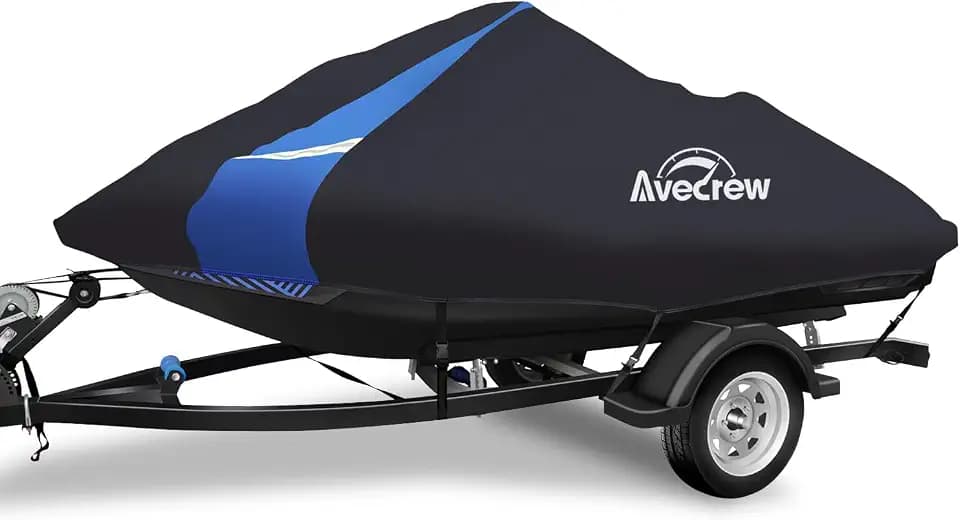 Avecrew Jet Ski Cover Fits 115'' to 120'' L 2-3 Seater PWC (Blue)