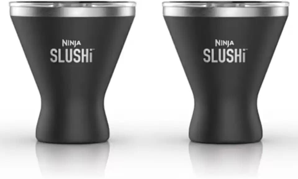 Ninja SLUSHi 2er-Set 295 ml Cocktailbecher mit Deckel, XSKMRG2BKEUK