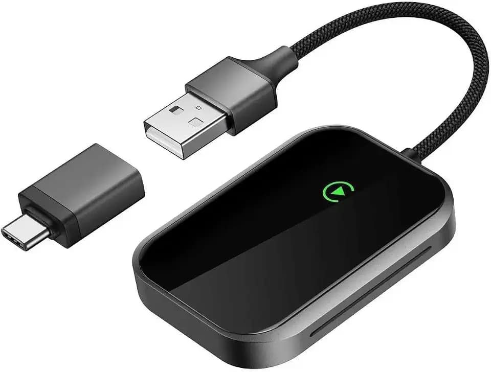 Wireless CarPlay Adapter for iPhone, Apple CarPlay Wireless Adapter USB-C, Bluetooth Connection, Auto-Switch for Multiple iPhones, Fast & Stable, iOS 10+