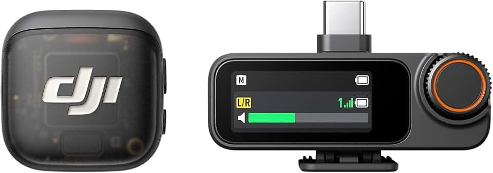 DJI Mic 3 (1 Sender + 1 Empfänger), drahtloses Lavalier-Mikrofon