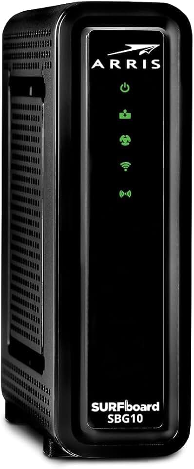 ARRIS (SBG10) - Cable Modem Router Combo - DOCSIS 3.0 16 x 4 Gigabit & AC1600 WiFi, [Check with your provider for compatibility]400 Mbps Max Internet Speeds