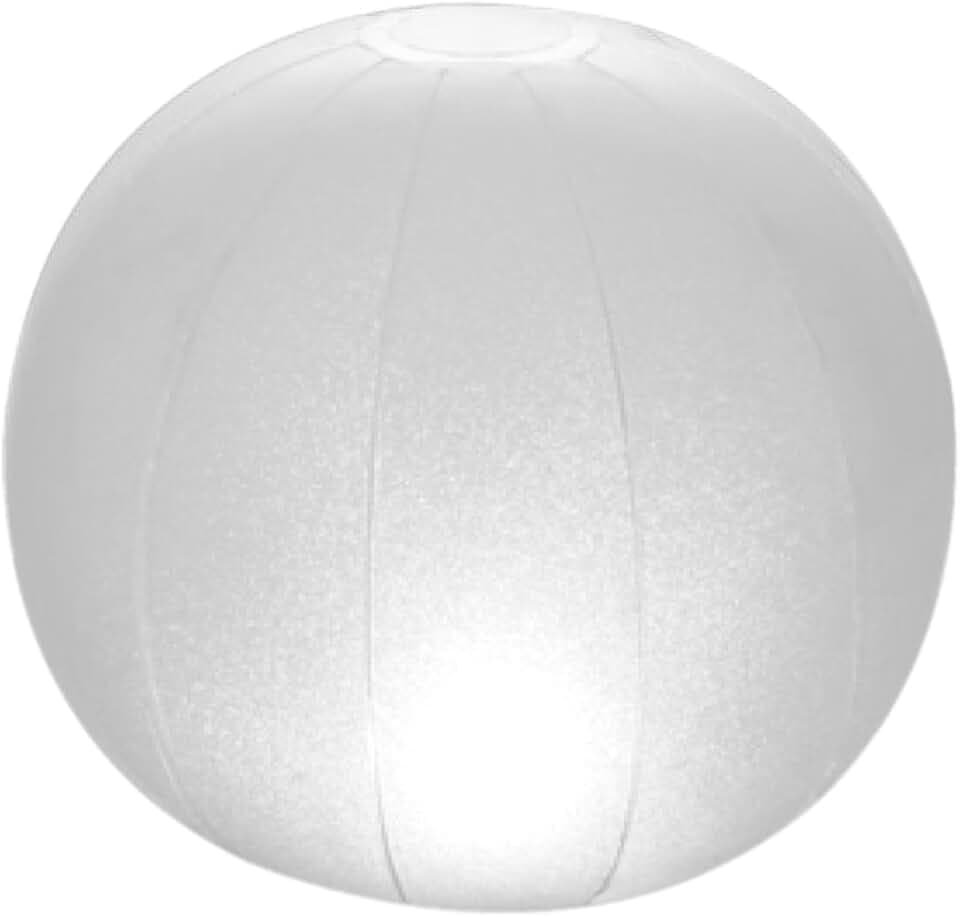 Intex 28693 – Rundes schwimmendes Licht, Batterien, Vinyl, Weiß, 23 x 22 cm