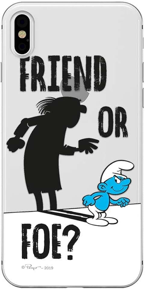 ERT GROUP Original und Offiziell Lizenziertes The Smurfs Handyhülle für iPhone XS, iPhone X, Schlumpf,Hülle, Case, Cover aus Kunststoff TPU-Silikon, schützt vor Stößen und Kratzern