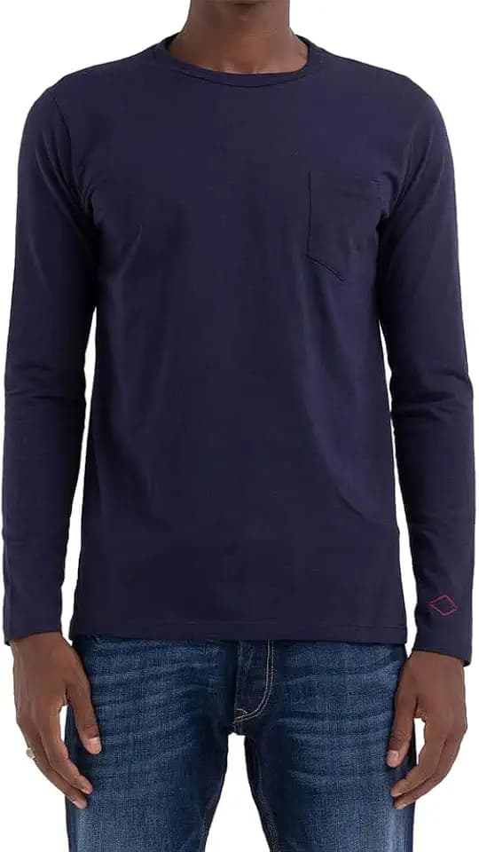 Replay Herren Langarmshirt mit Brusttasche