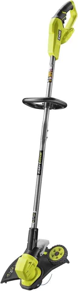 RYOBI 18 V ONE+ Akku-Rasentrimmer mit Radführung RY18LT33A-0 (33 cm Kantenschneidefunktion mit Fußsteuerung, Ø Fadenspule 1 x 1,65 mm, ohne Akku und Ladegerät)