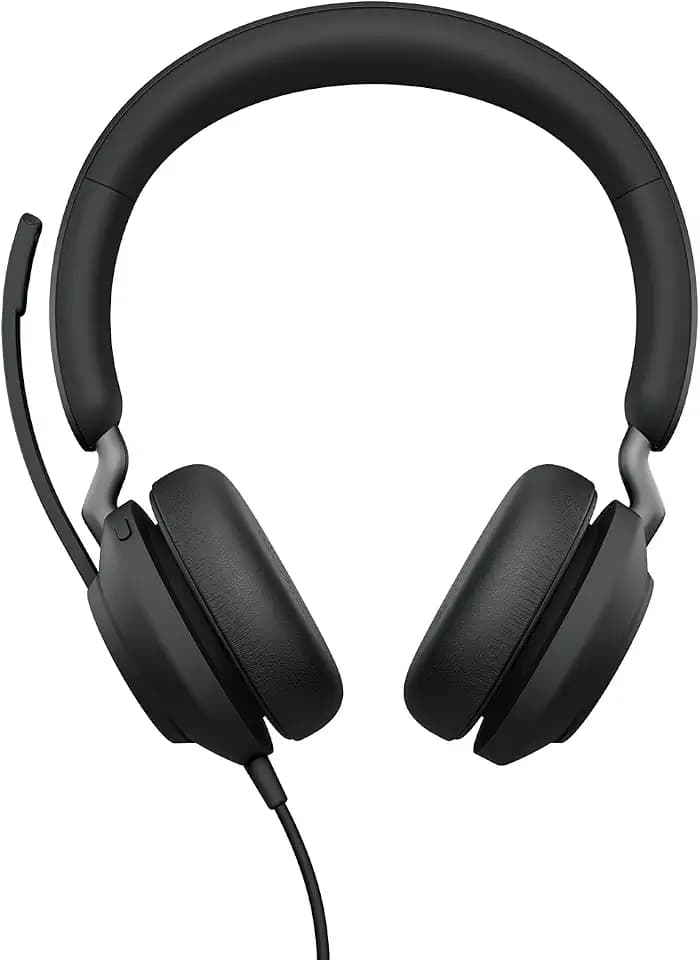 Jabra Evolve2 40 SE Kabelgebundenes Stereo-Headset mit Geräuschunterdrückung, Mikrofon und USB-C/A-Kabel - MS Teams-Zertifiziert, kompatibel mit Allen Anderen Plattformen - Schwarz