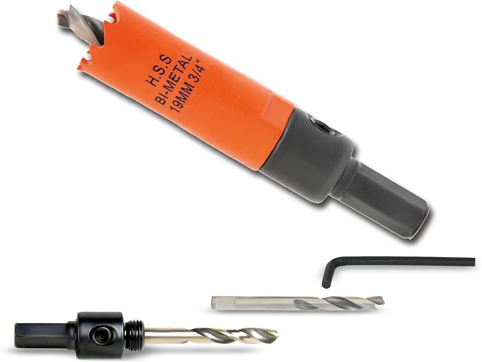 3/4 inch Hole Saw for Wood, Metal, Plastic & Drywall, with Arbor