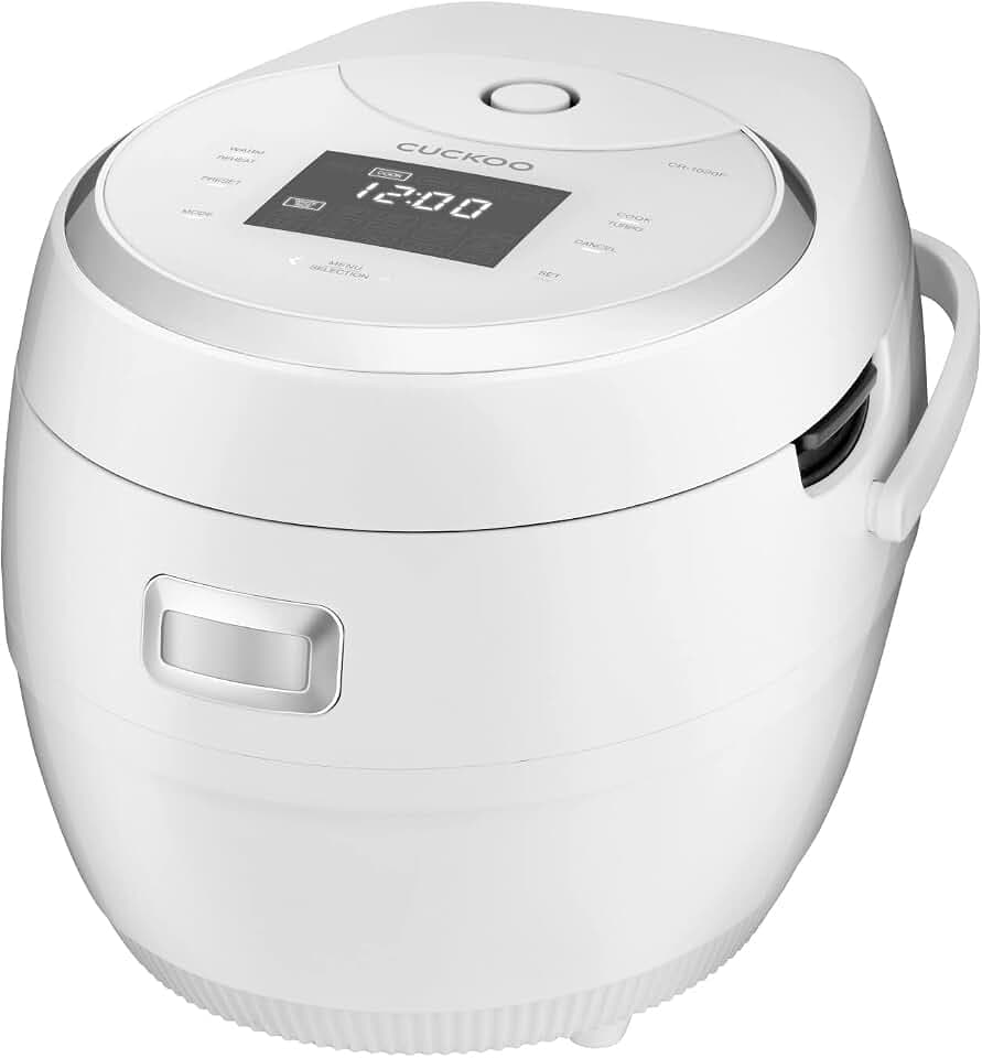 Cuckoo CR-1020F Reiskocher & Dampfgarer - 14 Programme, Turbo- & Warmhaltefunktion, Timer - Antihaft-Innentopf, Autoclean-Funktion - 1,8 l Kapazität (10 Portionen) - 890 W Leistung - Weiß
