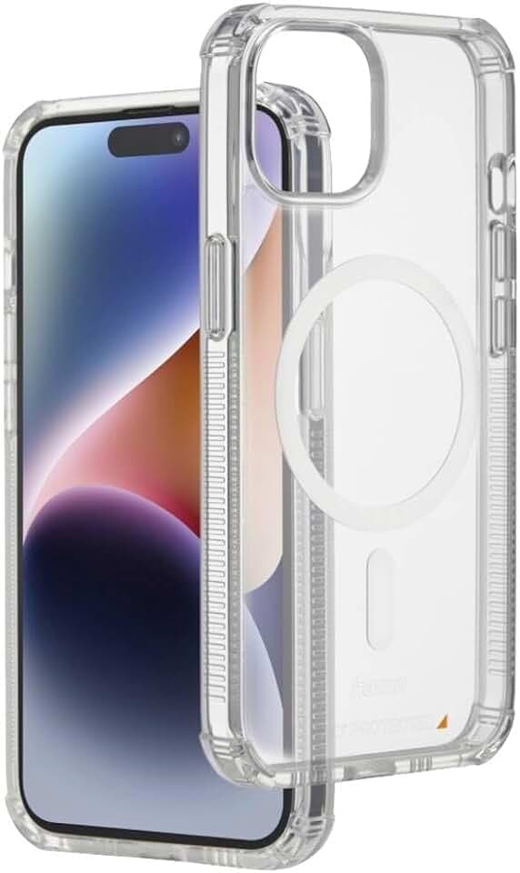 Hama Handyhülle „Extreme Protect“ für iPhone 15 und MagSafe (D3O Bumper, stoßfest, sturzsicher, bruchsicher, durchsichtige iPhone Hülle ohne Vergilben, magnetisches Case für induktives Laden)