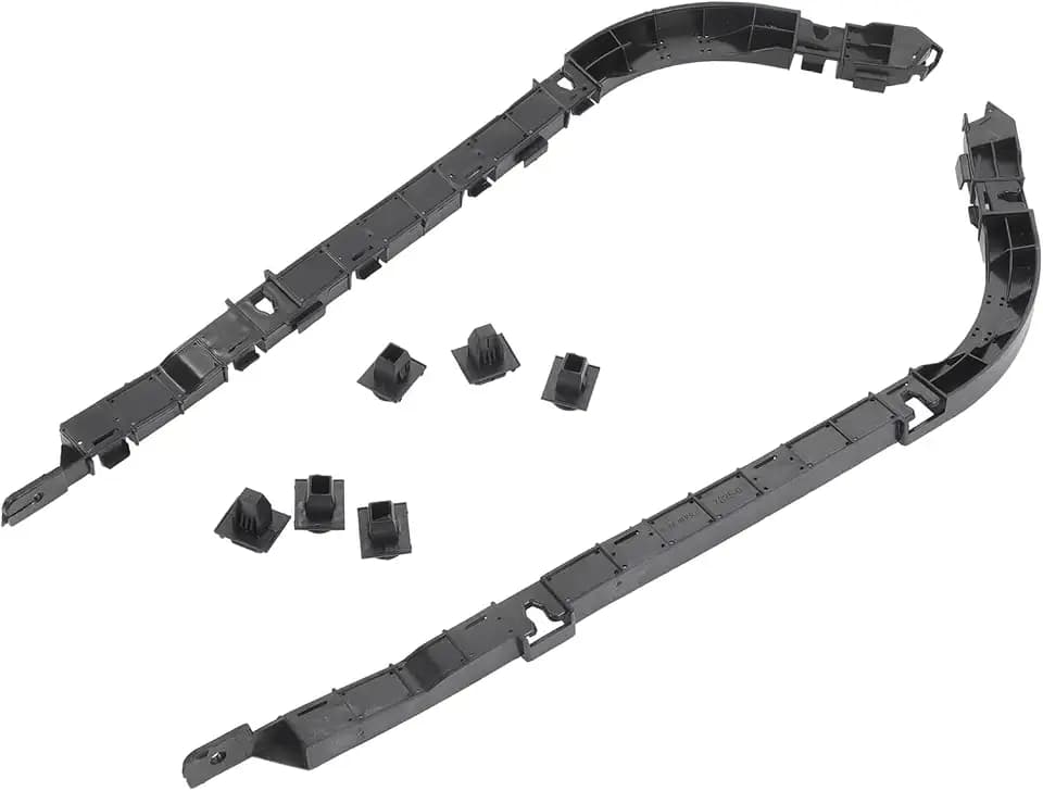 Bumper Support Bracket No.71598SNAA01/71593SNAA01 - Left Right Side Bumper Bracket for Honda Civic 2006-2011 - ABS Plastic Black - 1 Pair Stable