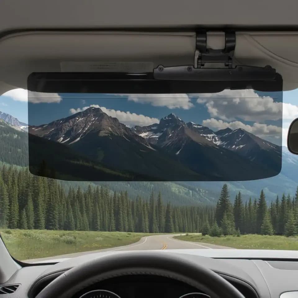 Sun Visor Extender – Sun Blocker for Car – Anti Glare Non-Polarized Car Visor Extender – Glare Guard Car Visor Extension for Night Driving, Universal Angle Adjustable UV 400 Protector