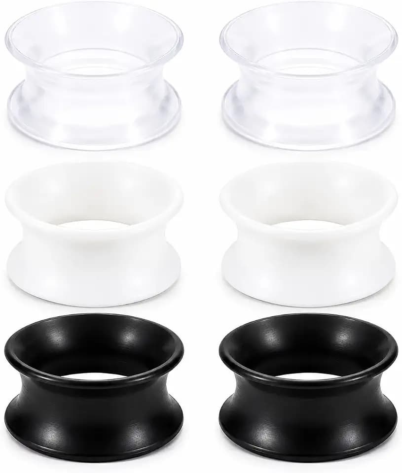 Stuppendux 2 PCS Silicone Ear Tunnels Plugs - Double Flared Flexible Ear Gauges for Stretching Unisex Body Piercing Jewelry