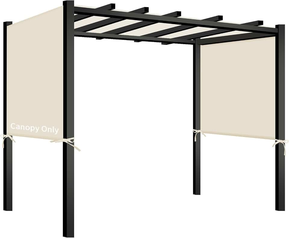 Pergola Shade Cover Replacement, 17 x 6.8 Ft, Beige