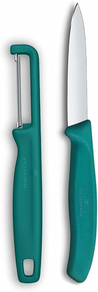 Victorinox Swiss Classic Gemüsemesser Set mit Sparschäler, 2-tlg., Grün