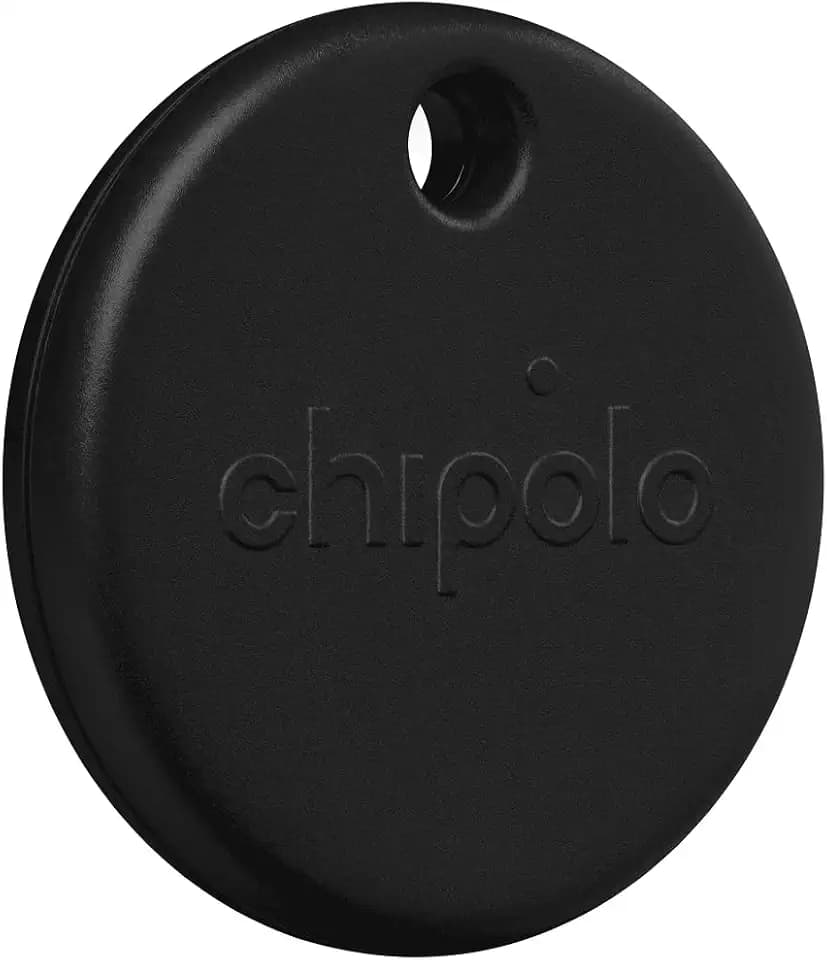 Chipolo POP Schlüsselfinder – Farbenfroher, kompatibler und lauter Bluetooth-Tracker mit Ruf dein Handy an & Außer-Reichweite-Warnungen, kompatibel mit Apple Find My oder Find Hub von Google - Schwarz