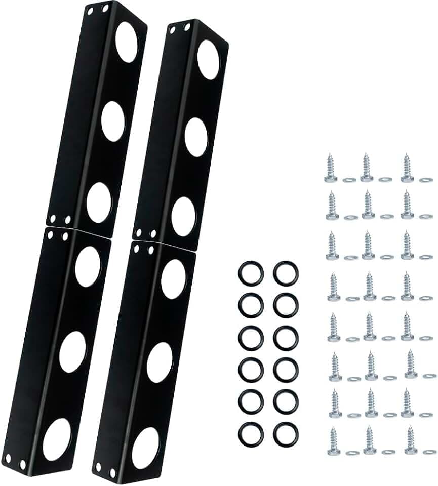 lifgarfe 6 Hole Hand Tool Holder Rack Tool Storage Rack fit for lanscaping Trailer and Truck