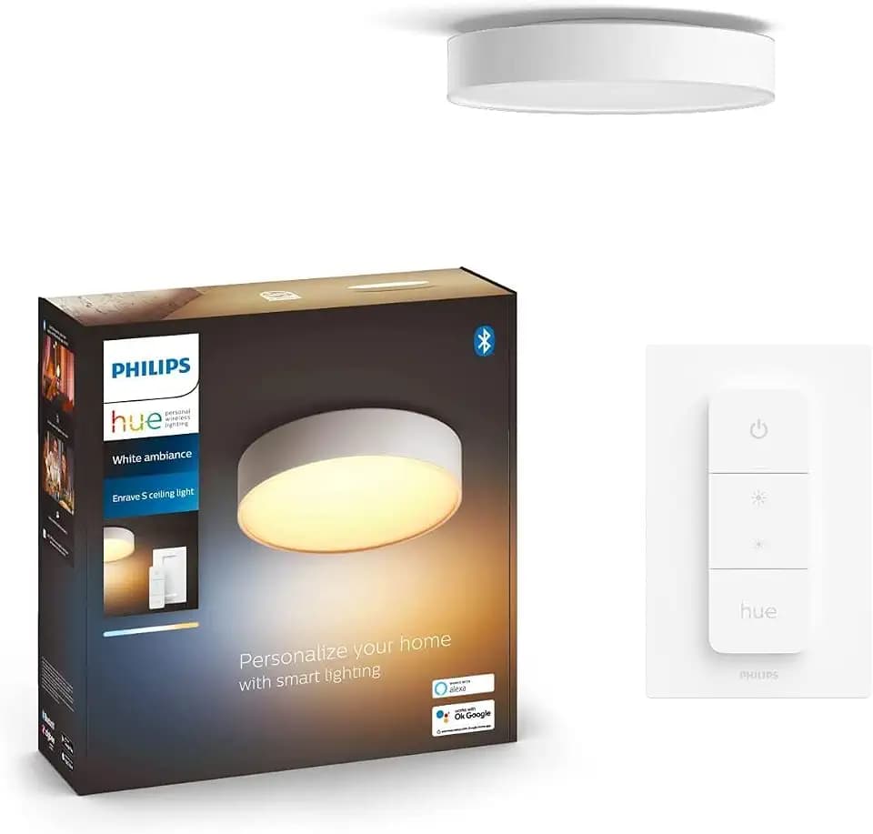 Philips Hue Enrave Deckenleuchte inkl. Dimmschalter, XL, Weiß
