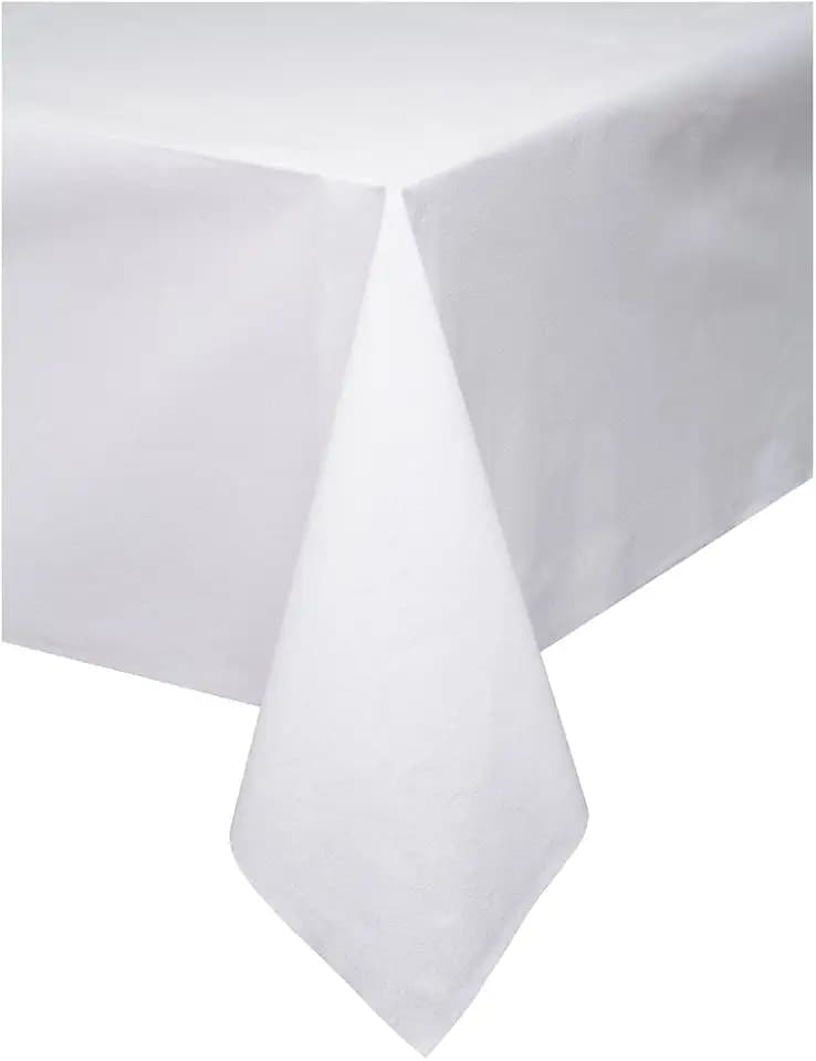 Hoffmaster 210401 Linen-Like Folded Tablecover, 54" Length x 50" Width, White (Case of 48)