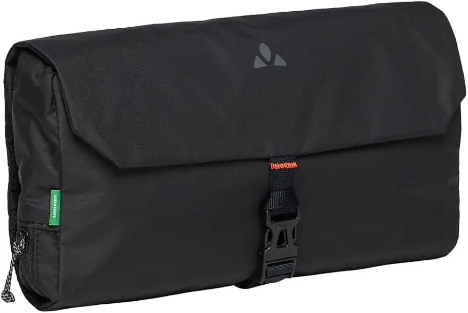 VAUDE WashBag M Kulturbeutel 2 L mit Spiegel zum Aufhängen, Schwarz