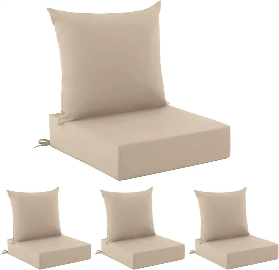 Outdoor Chair Cushions, Waterproof & Fade Resistant Patio Cushions