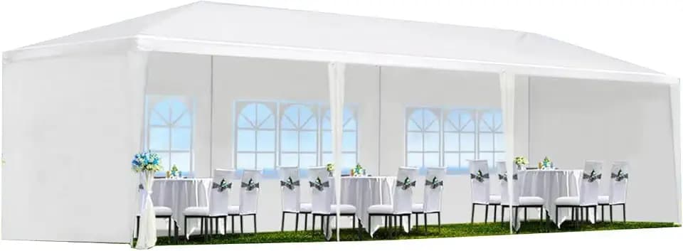 10'x30' Party Tent, Outdoor Wedding Canopy Tents for Parties