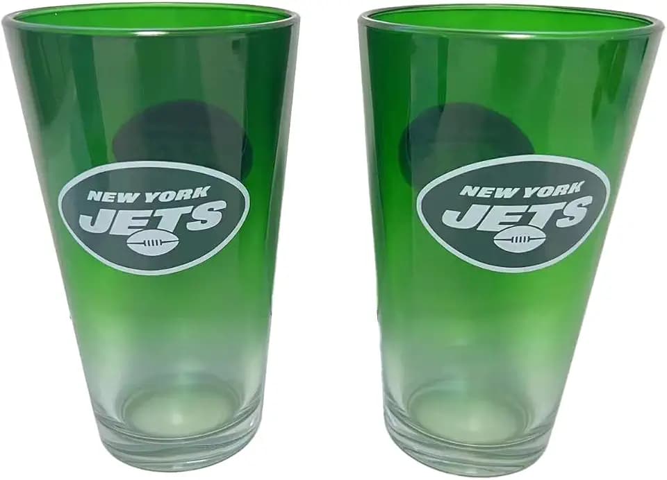 New York Jets NFL Pint Gläser Glas Set 2er-Set 475 ml
