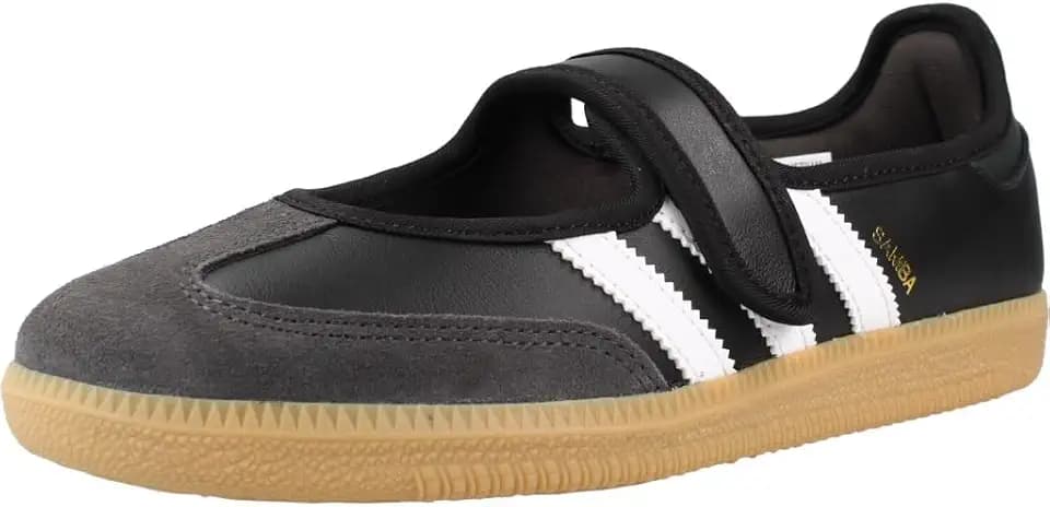 adidas Samba Jane Womens Sneaker (Black White Gum, 7)