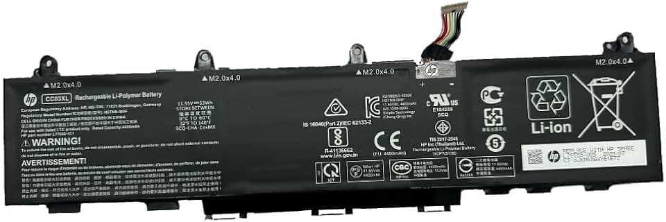 HP CC03XL L78555-005 Laptop Battery Replacement for HP ZBook Firefly 14 G7 G8 EliteBook 830 835 840 845 G7 G8 Probook 635 Aero G7 G8 Series HSTNN-DB9Q L77608-2C1 L77608-421 L78555-005 （11.55V 53Wh）