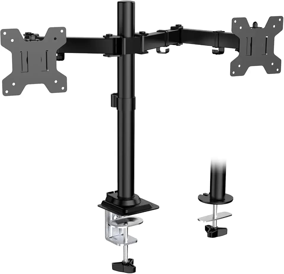 WALI Articulating Dual Monitor Stand for 13-32 inch Screens, 22 lbs per Arm