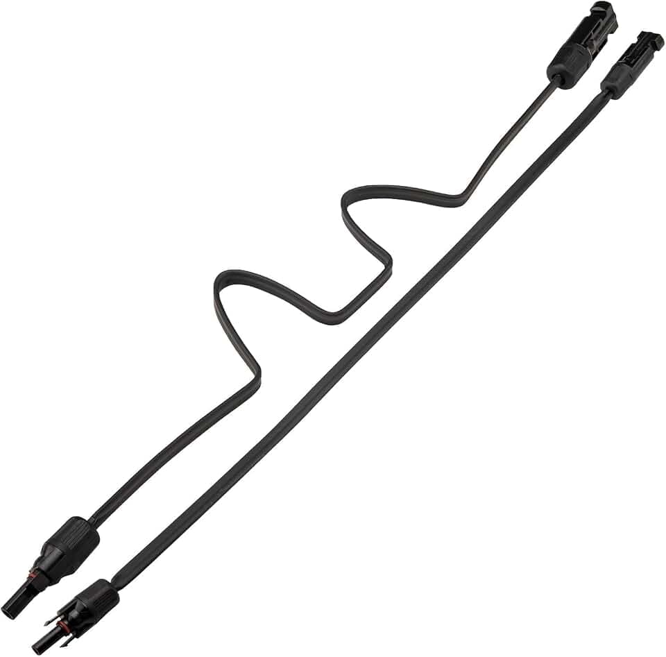 Solarkabel für Fensterdurchführung 4 mm², 1 m, 2 Stück
