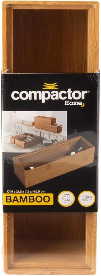 Rangement & Cie Compactor - Osaka Organizer Nature Kollektion Größe M aus Bambus 22,5x7,5x6,5 cm - Aufbewahrung für Bad, Schublade, Küche oder Büro - Natürliches Design