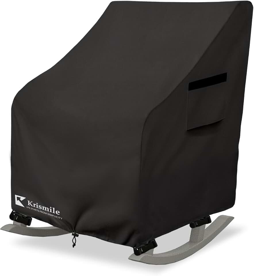 Heavy Duty 600D Outdoor Rocking Chair Covers waterproof, 27"W x 34"D x 45"H