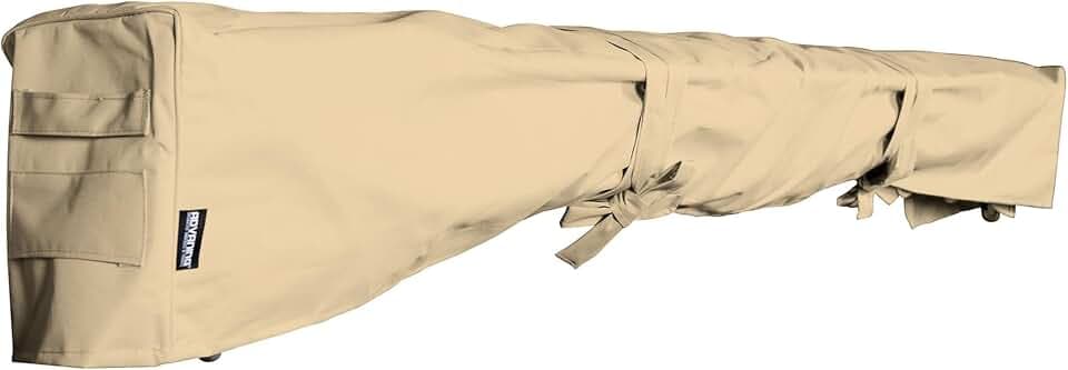ADVANING All Weather Protective Cover for 18' Wide Retractable Awnings, Heavy Duty Weather Proof Polyester Fabric, Color: Beige