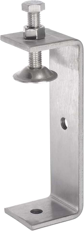 uxcell Stainless Steel C-Clamp with 160mm Wide Jaw Opening for Woodworking Welding Building Household Mount