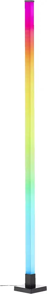 Brilliant RGB-LED Stehlampe | 150 cm Höhe | dimmbare Standleuchte mit Musiksensor & Fernbedienung & RGB-Frontlight | max. 125 lm | integiertes LED | aus Aluminium/Kunststoff in Schwarz
