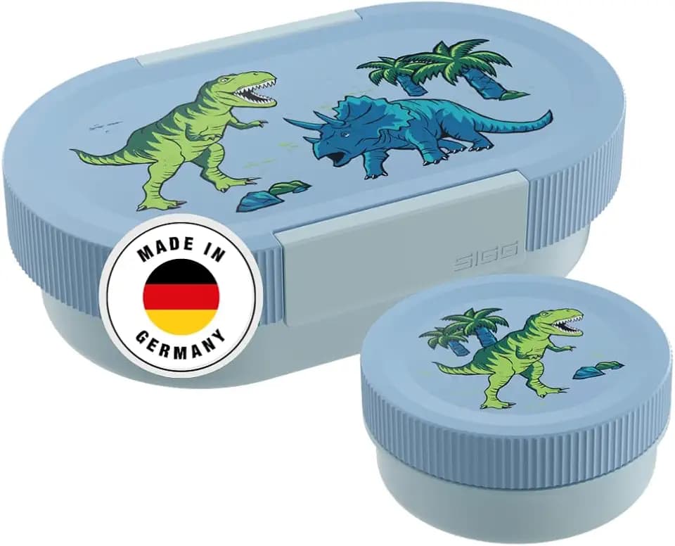 Sigg - Lumo Kinder Lunchbox Set 2 - Brotdose Kinder mit Fächern - Mikrowellen- & Spülmaschinengeeignet - BPA-frei - Leicht - Für Schule, Kita & Freizeit - 800ML