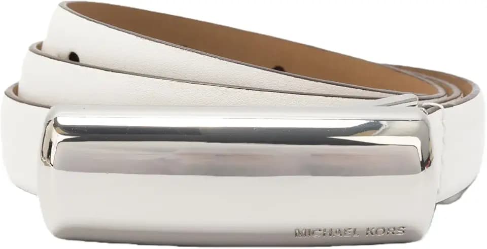 Michael Kors Women's .7 Inch Bubble Plaque Belt, Stylish Accessory for Everyday Wear, Adjustable Fit