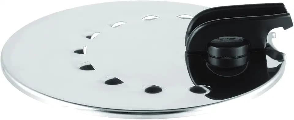 Tefa Ingenio Spritzschutzdeckel, aufstellbarer Edelstahl Multideckel 20-28 cm, kompatibel mit Ingenio Topf und Pfannensets, platzsparend, stapelbar, spülmaschinengeeignet, einfaches Abgießen, L98298