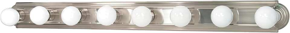 Nuvo 60/303, 8-Light Vanity Light, Brushed Nickel, 48-Inch, Bathroom Light