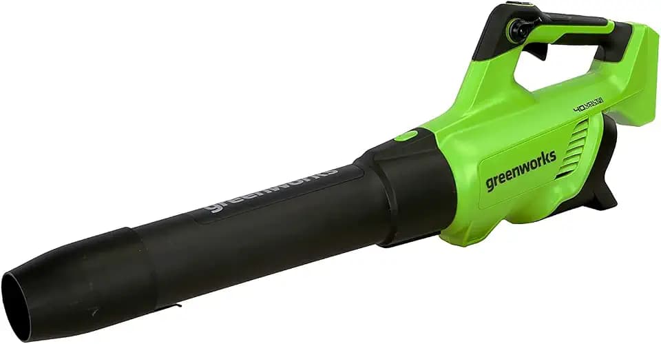 Greenworks GD40AB Akku Laubbläser mit Tempomat, bürstenloser Motor, 210 km/h, 15,6 m³/min, Turbofunktion, OHNE 40V Akku & Ladegerät, 3 Jahre Garantie