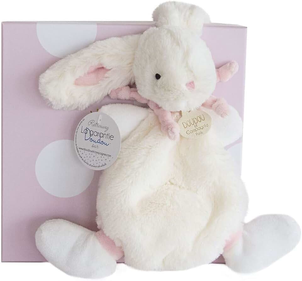 Doudou et Compagnie DC2122 Lapin Bonbon Stofftier/Activity-Spielzeug, Rosa, Einheitsgröße